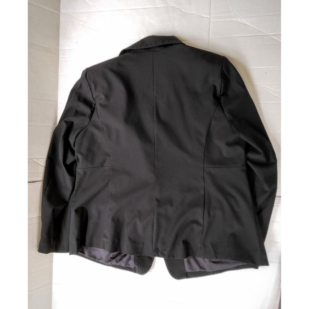 Torrid Studio Blazer Women's 1 1X Black Padded Shoulder Single Button Workwear - Picture 6 of 9